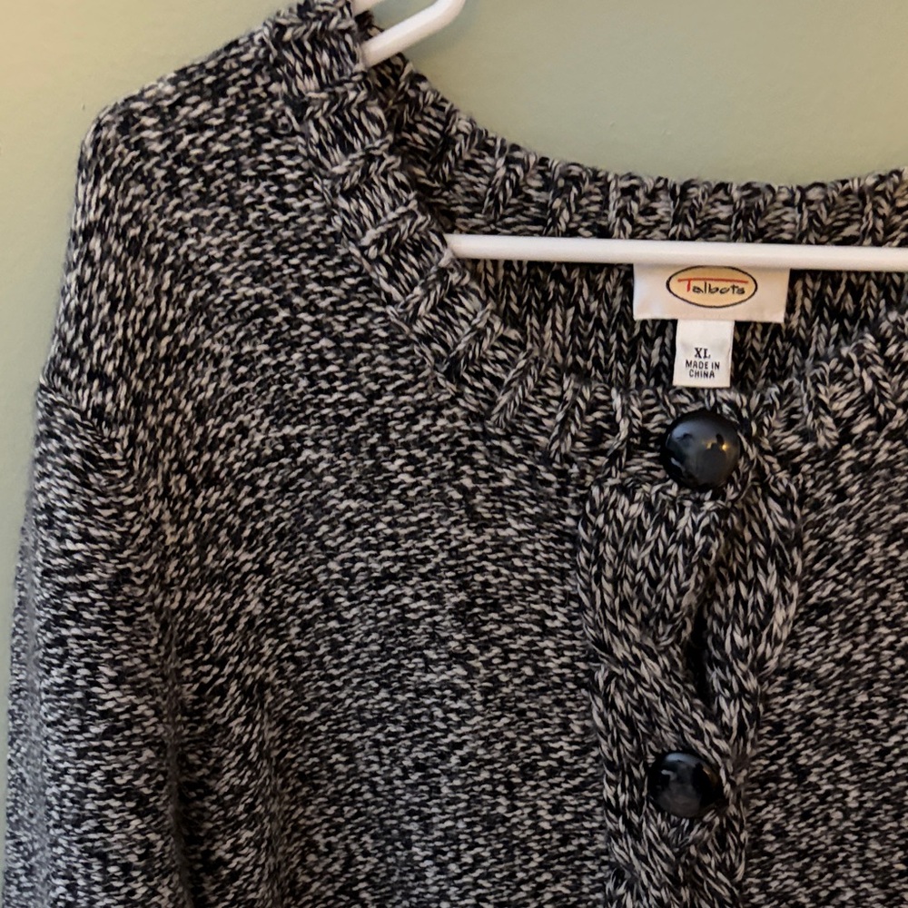 Talbots Women's Button Down Lambs Wool Marled Car… - image 6